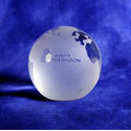 3" Crystal Globe-Oceans Frosted